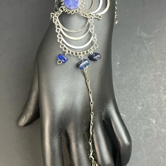 Blue Sodalite Stone Slave Bracelet - Picture 2 of 3